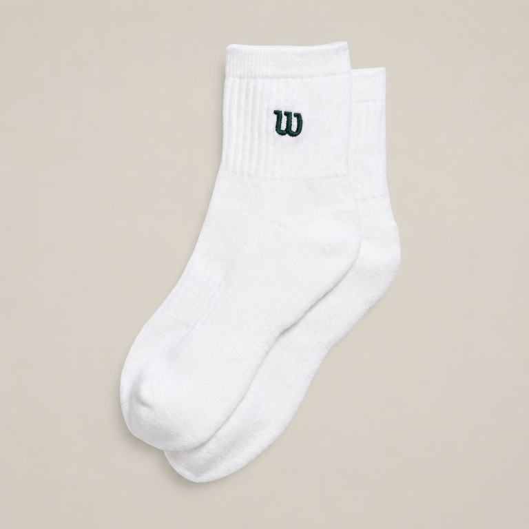 Wilson Unisex Quarter-Length Sock Bright White